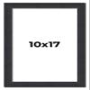 10x17 Frame Black Real Wood Picture Frame Width 1.25 Inches | Interior Frame Depth 0.5 Inches | Megara Boho Photo Frame Complete with UV Acrylic, Foam Board Backing & Hanging Hardware view 1