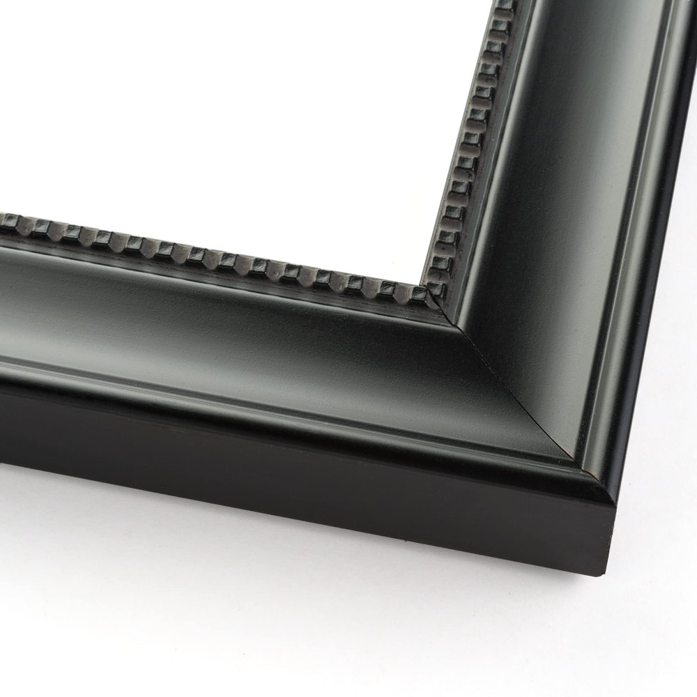 20x46 Frame Black Real Wood Picture Frame Width 1.5 Inches | Interior Frame Depth 0.5 Inches | Castle Black Traditional Photo Frame Complete with UV Acrylic, Foam Board Backing & Hanging Hardware