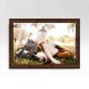 10x45 Walnut Brown Veneer Real Wood Picture Frame Width 1.25 Inches | Interior Frame Depth 0.5 Inches | Gaetano Traditional Photo Frame Complete with UV Acrylic, Foam Board Backing & Hanging Hardware view 4