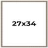 27x34 Frame Silver Versailles Ornate Solid Wood Picture Frame | 1 Inch Moulding Width | Interior Frame Depth 0.5 Inches | Complete with UV Acrylic Plexiglass, Foam Board Backing & Hanging Hardware view 1