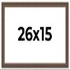 26x15 Frame Golden Caramel Solid Wood Bronze Picture Frame | 1.25 Inch Moulding Width | 0.5 Inch Frame Depth | Complete with UV Acrylic Plexiglass, Foam Board Backing & Hanging Hardware Included view 1