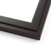 10x29 Frame Black Real Wood Picture Frame Width 1.25 Inches | Interior Frame Depth 0.5 Inches | Gessato Red Modern Photo Frame Complete with UV Acrylic, Foam Board Backing & Hanging Hardware view 1