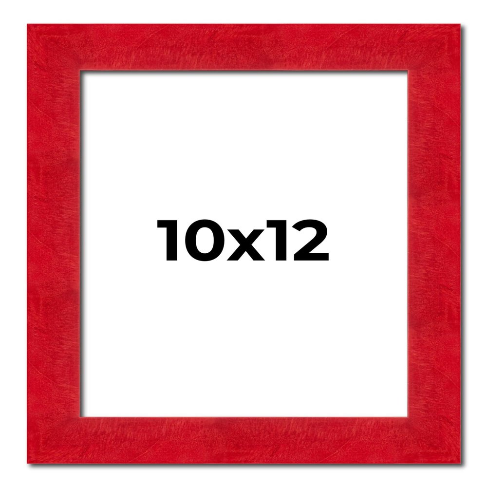 10x12 Frame Red Burl Solid Wood Picture Frame Width 1.75 Inches | Interior Frame Depth 0.5 Inches | Evander Traditional Photo Frame Complete with UV Acrylic, Foam Board Backing & Hanging Hardware