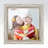 26x9 Frame White Wash Rustic Cream Picture Frame | 1.75 Inch Moulding Width | Complete with UV Acrylic Plexiglass, Foam Board Backing & Hanging Hardware view 4