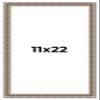 11x22 Frame Silver Versailles Ornate Solid Wood Picture Frame | 1 Inch Moulding Width | Interior Frame Depth 0.5 Inches | Complete with UV Acrylic Plexiglass, Foam Board Backing & Hanging Hardware view 1