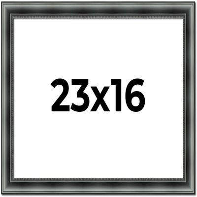 23x16 Frame Black Real Wood Picture Frame Width 1.5 Inches | Interior Frame Depth 0.5 Inches | Castle Black Traditional Photo Frame Complete with UV Acrylic, Foam Board Backing & Hanging Hardware
