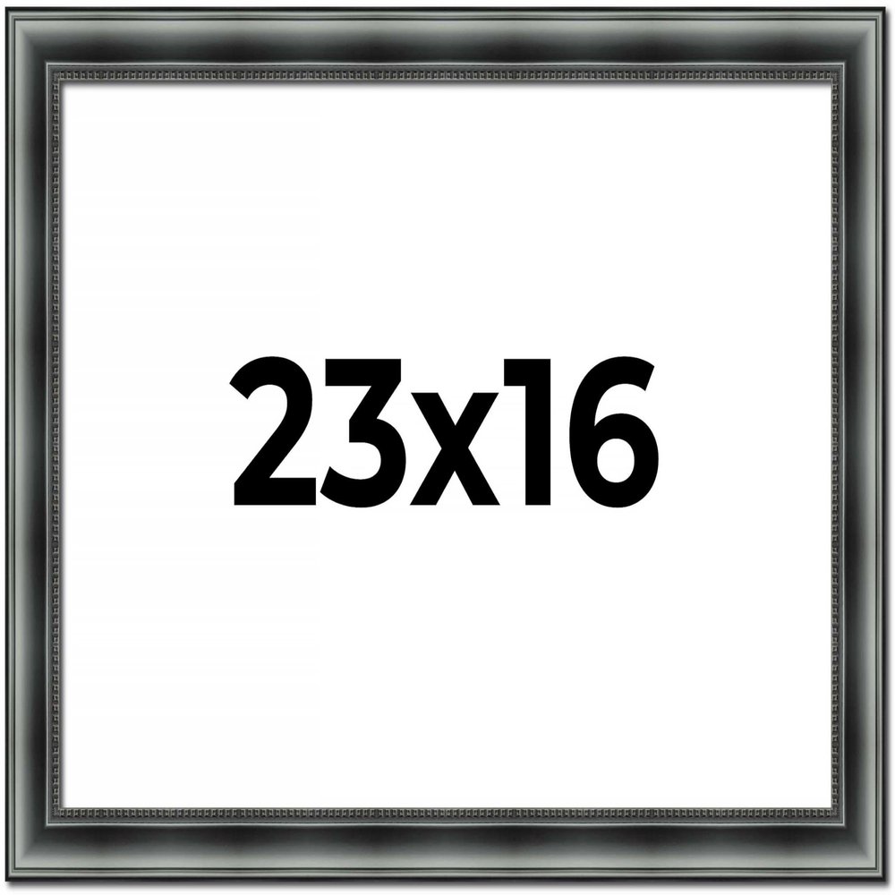 23x16 Frame Black Real Wood Picture Frame Width 1.5 Inches | Interior Frame Depth 0.5 Inches | Castle Black Traditional Photo Frame Complete with UV Acrylic, Foam Board Backing & Hanging Hardware