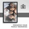 10x16 Frame Black Real Wood Picture Frame Width 1 Inches | Interior Frame Depth 0.75 Inches | Hightower Modern Photo Frame Complete with UV Acrylic, Foam Board Backing & Hanging Hardware view 2