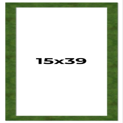 15x39 Frame Green Burl Solid Wood Picture Frame | 1.75 Inches Moulding Width | Interior Frame Depth 0.5 Inches | Delta Frame Complete with UV Acrylic Plexiglass, Foam Board Backing & Hanging Hardware