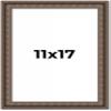 11x17 Ornate Brown Real Wood Picture Frame Width 1.5 Inches | Interior Frame Depth 0.5 Inches | Zisa Ornate Photo Frame Complete with UV Acrylic, Foam Board Backing & Hanging Hardware view 1