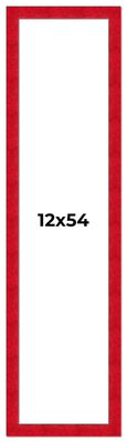 12x54 Frame Red Burl Solid Wood Picture Frame Width 1.75 Inches | Interior Frame Depth 0.5 Inches | Evander Minimalist Photo Frame Complete with UV Acrylic, Foam Board Backing & Hanging Hardware