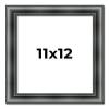11x12 Frame Black Real Wood Picture Frame Width 1.5 Inches | Interior Frame Depth 0.5 Inches | Castle Black Traditional Photo Frame Complete with UV Acrylic, Foam Board Backing & Hanging Hardware view 1