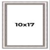 10x17 Frame Silver Real Wood Picture Frame Width 1.25 Inches | Interior Frame Depth 0.5 Inches | Florian Modern Photo Frame Complete with UV Acrylic, Foam Board Backing & Hanging Hardware view 1