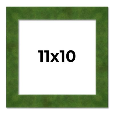 11x10 Frame Green Burl Solid Wood Picture Frame | 1.75 Inches Moulding Width | Interior Frame Depth 0.5 Inches | Delta Frame Complete with UV Acrylic Plexiglass, Foam Board Backing & Hanging Hardware