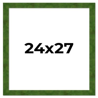 24x27 Frame Green Burl Solid Wood Picture Frame | 1.75 Inches Moulding Width | Interior Frame Depth 0.5 Inches | Delta Frame Complete with UV Acrylic Plexiglass, Foam Board Backing & Hanging Hardware