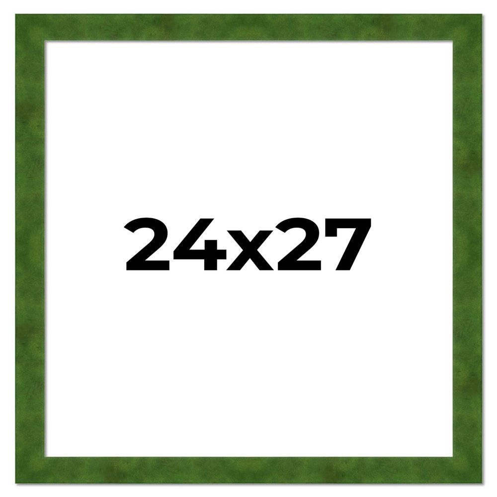 24x27 Frame Green Burl Solid Wood Picture Frame | 1.75 Inches Moulding Width | Interior Frame Depth 0.5 Inches | Delta Frame Complete with UV Acrylic Plexiglass, Foam Board Backing & Hanging Hardware