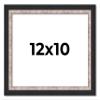 12x10 Frame Silver Real Wood Picture Frame Width 1.25 Inches | Interior Frame Depth 0.75 Inches | Dante Modern Photo Frame Complete with UV Acrylic, Foam Board Backing & Hanging Hardware view 1