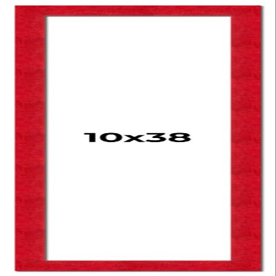 10x38 Frame Red Burl Solid Wood Picture Frame Width 1.75 Inches | Interior Frame Depth 0.5 Inches | Evander Farmhouse Photo Frame Complete with UV Acrylic, Foam Board Backing & Hanging Hardware