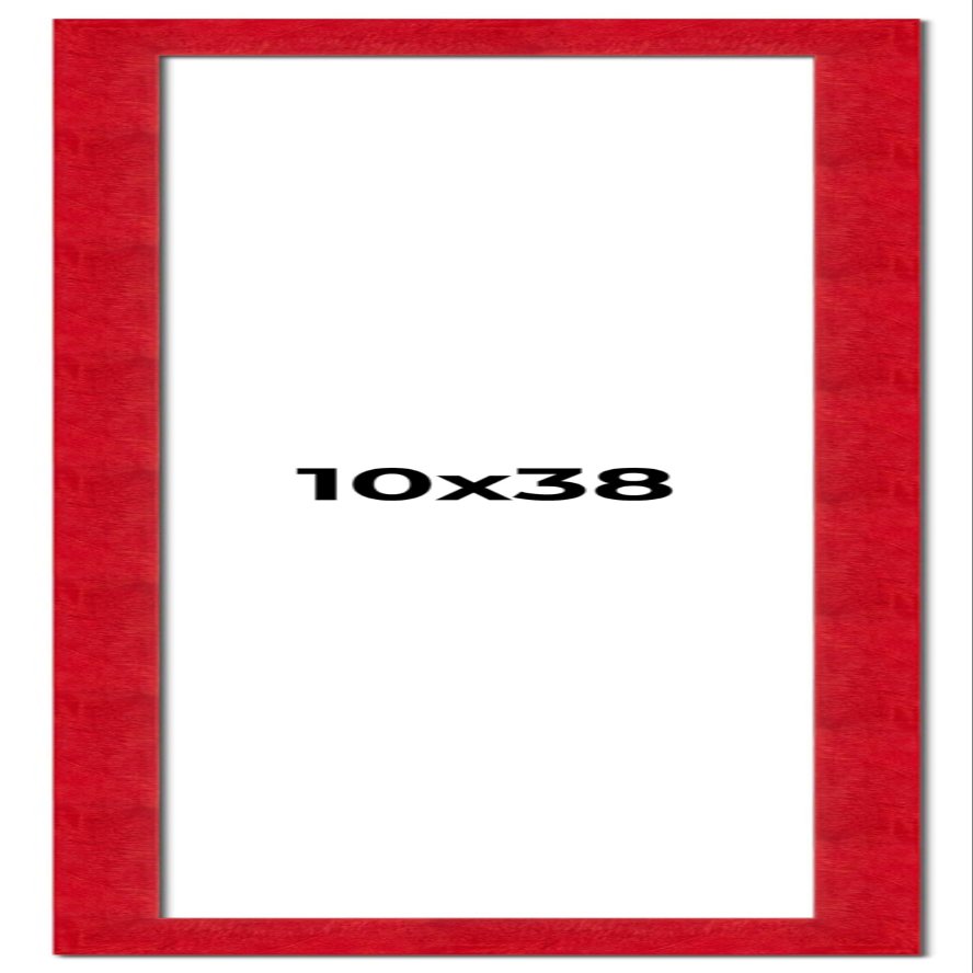 10x38 Frame Red Burl Solid Wood Picture Frame Width 1.75 Inches | Interior Frame Depth 0.5 Inches | Evander Farmhouse Photo Frame Complete with UV Acrylic, Foam Board Backing & Hanging Hardware