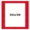 10x19 Frame Red Burl Solid Wood Picture Frame Width 1.75 Inches | Interior Frame Depth 0.5 Inches | Evander Mid Century Photo Frame Complete with UV Acrylic, Foam Board Backing & Hanging Hardware view 1