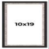 10x19 Frame Silver Real Wood Picture Frame Width 1.25 Inches | Interior Frame Depth 0.75 Inches | Dante Modern Photo Frame Complete with UV Acrylic, Foam Board Backing & Hanging Hardware view 1