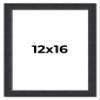 12x16 Frame Black Real Wood Picture Frame Width 1.25 Inches | Interior Frame Depth 0.5 Inches | Megara Scandinavian Photo Frame Complete with UV Acrylic, Foam Board Backing & Hanging Hardware view 1