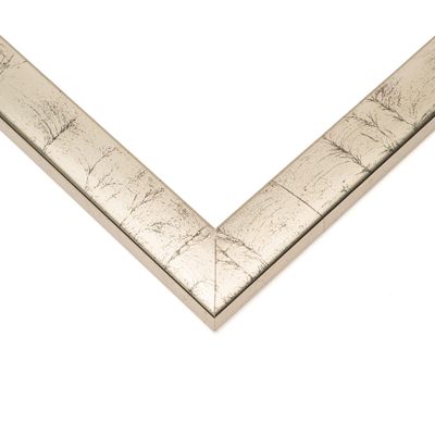 12x25 Frame Silver Real Wood Picture Frame Width 1 Inches | Interior Frame Depth 0.25 Inches | Knight Modern Photo Frame Complete with UV Acrylic, Foam Board Backing & Hanging Hardware