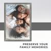 12x25 Frame Silver Real Wood Picture Frame Width 1 Inches | Interior Frame Depth 0.25 Inches | Knight Modern Photo Frame Complete with UV Acrylic, Foam Board Backing & Hanging Hardware view 3