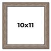 10x11 Knotty Brown Real Wood Picture Frame Width 1.25 Inches | Interior Frame Depth 0.5 Inches | Holden Distressed Photo Frame Complete with UV Acrylic, Foam Board Backing & Hanging Hardware view 1