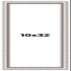 10x32 Frame Silver Real Wood Picture Frame Width 1.25 Inches | Interior Frame Depth 0.5 Inches | Florian Boho Photo Frame Complete with UV Acrylic, Foam Board Backing & Hanging Hardware view 1