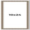 10x24 Frame Silver Versailles Ornate Solid Wood Picture Frame | 1 Inch Moulding Width | Interior Frame Depth 0.5 Inches | Complete with UV Acrylic Plexiglass, Foam Board Backing & Hanging Hardware view 1