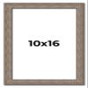 10x16 Knotty Brown Real Wood Picture Frame Width 1.25 Inches | Interior Frame Depth 0.5 Inches | Holden Distressed Photo Frame Complete with UV Acrylic, Foam Board Backing & Hanging Hardware view 1