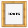 10x16 Shadow Box Frame Gold | 1.75 Inches Deep Real Wood Traditional Shadowbox Display Frame | UV Resistant Acrylic Front, Acid Free Backing, and Hanging Hardware | Cheyenne Picture Frame Style view 1