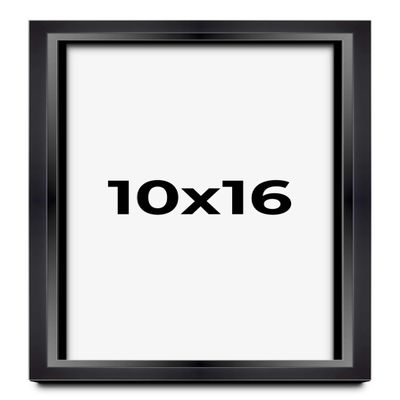 10x16 Shadow Box Black Beveled Display Picture Frame | 1.25 Inches Deep Real Wood Shadowbox Frame | UV Resistant Acrylic Plexiglass, Acid Free Backing and Hanging Hardware Included | Cameron Picture