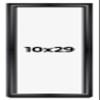 10x29 Shadow Box Black Beveled Display Picture Frame | 1.25 Inches Deep Real Wood Shadowbox Frame | UV Resistant Acrylic Plexiglass, Acid Free Backing and Hanging Hardware Included | Cameron Picture view 1
