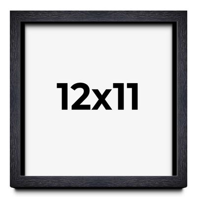 12x11 Shadow Box Frame Black | 1 Inches Deep Real Wood Farmhouse Shadowbox Display Frame | UV Resistant Acrylic Front, Acid Free Backing, and Hanging Hardware | Bowen Picture Frame Style