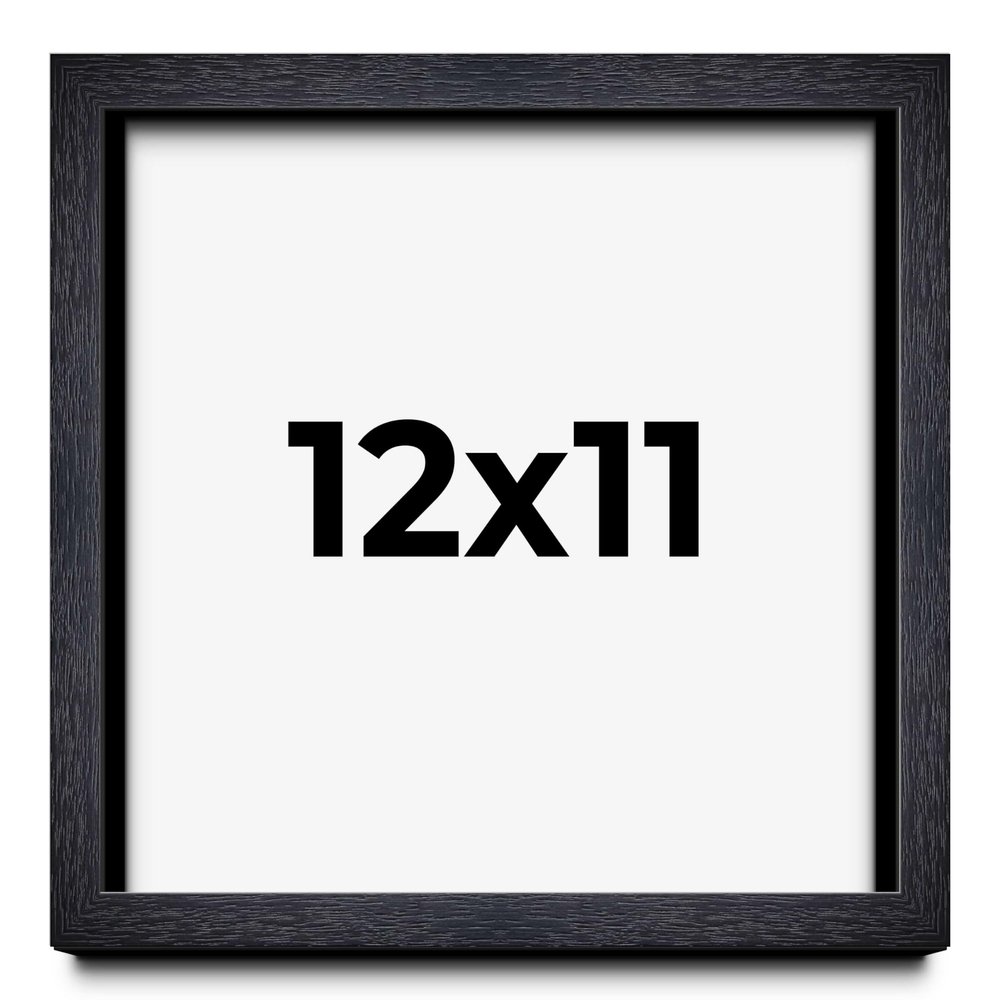 12x11 Shadow Box Frame Black | 1 Inches Deep Real Wood Farmhouse Shadowbox Display Frame | UV Resistant Acrylic Front, Acid Free Backing, and Hanging Hardware | Bowen Picture Frame Style