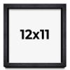 12x11 Shadow Box Frame Black | 1 Inches Deep Real Wood Farmhouse Shadowbox Display Frame | UV Resistant Acrylic Front, Acid Free Backing, and Hanging Hardware | Bowen Picture Frame Style view 1