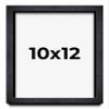 10x12 Shadow Box Frame Black | 1 Inches Deep Real Wood Farmhouse Shadowbox Display Frame | UV Resistant Acrylic Front, Acid Free Backing, and Hanging Hardware | Bowen Picture Frame Style view 1