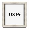 11x14 Shadow Box Frame Silver | 1.625 Inches Deep Real Wood Contemporary Shadowbox Display Frame | UV Resistant Acrylic Front, Acid Free Backing, and Hanging Hardware | Kellan Picture Frame Style view 1