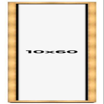 10x60 Shadow Box Gold Scuffed Siena Display Frame | 1.5 Inch Deep | 1.125 Inch Moulding Width | Includes Shatter Resistant Acrylic Plexiglass, Foamboard Backing and Hanging Hardware