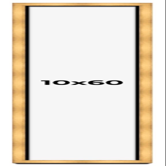 10x60 Shadow Box Gold Scuffed Siena Display Frame | 1.5 Inch Deep | 1.125 Inch Moulding Width | Includes Shatter Resistant Acrylic Plexiglass, Foamboard Backing and Hanging Hardware