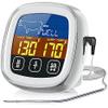 Elite Home Goods- Digital Thermometer with Large Touchscreen LCD with Long Probe | Instant Read for Smoker, BBQ Grill, Candy Making, and Oven | Digital Thermometer for Indoor and Outdoor Use (Silver) view 1