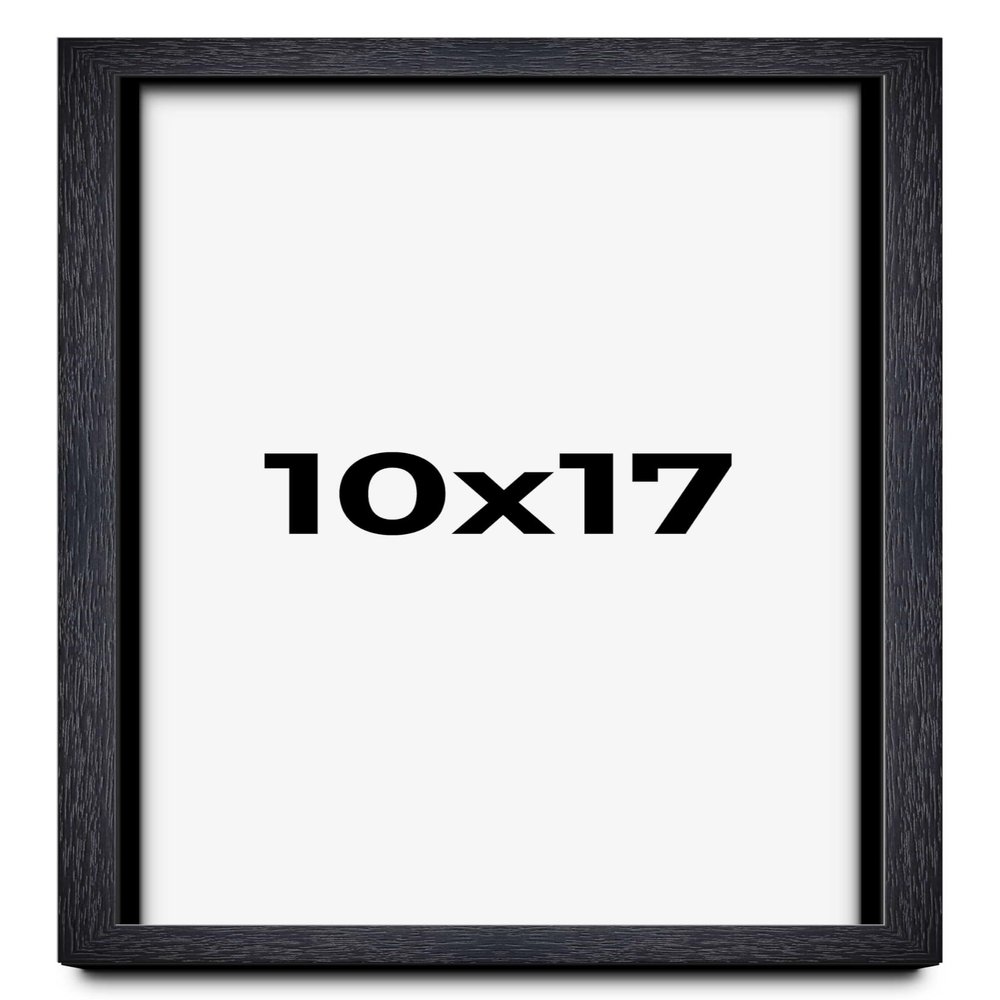 10x17 Shadow Box Frame Black | 1 Inches Deep Real Wood Farmhouse Shadowbox Display Frame | UV Resistant Acrylic Front, Acid Free Backing, and Hanging Hardware | Bowen Picture Frame Style