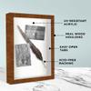 12x56 Shadow Box Frame Brown | 1 Inch Deep | 1.375 Inch Wide | Marian Honey Pecan Veneer Solid Wood Shadowbox Display Frame | UV Acrylic Plexiglass, Acid Free Backing and Hanging Hardware Included view 4