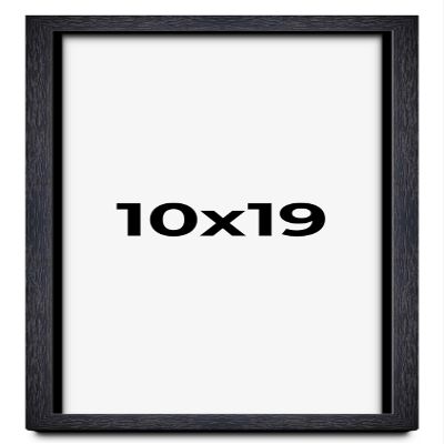 10x19 Shadow Box Frame Black | 1 Inches Deep Real Wood Farmhouse Shadowbox Display Frame | UV Resistant Acrylic Front, Acid Free Backing, and Hanging Hardware | Bowen Picture Frame Style