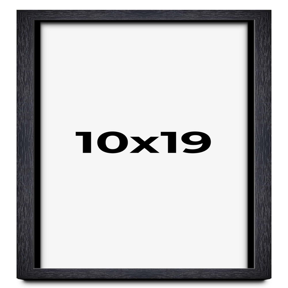 10x19 Shadow Box Frame Black | 1 Inches Deep Real Wood Farmhouse Shadowbox Display Frame | UV Resistant Acrylic Front, Acid Free Backing, and Hanging Hardware | Bowen Picture Frame Style
