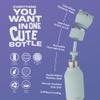 asobu Bestie Bottle Insulated Stainless Steel Water Bottle with Detachable Soft Animal Head Fun Drinking For Kids and Teens with Flexible Reusable Straw 16 Ounce (Cat) view 3