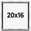 20x16 Shadow Box Frame Silver | 1.375 Inches Deep Real Wood Contemporary Shadowbox Display Frame | UV Resistant Acrylic Front, Acid Free Backing, and Hanging Hardware | Venus Picture Frame Style view 1