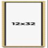 12x32 Shadow Box Frame Gold | 1.375 Inches Deep Real Wood Contemporary Shadowbox Display Frame | UV Resistant Acrylic Front, Acid Free Backing, and Hanging Hardware | Yannis Picture Frame Style view 1